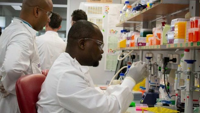 UQ researchers conduct experiments to design a coronavirus vaccine. Photo: ABC
