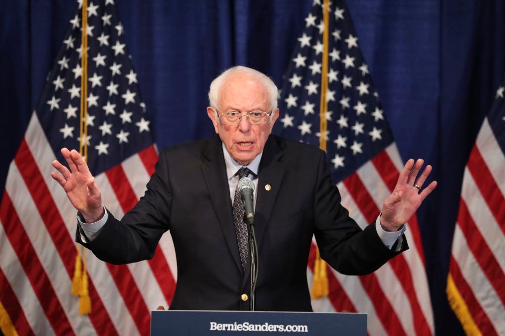 Thumbnail for Falling behind, but defiant Sanders vows to stay in White House race