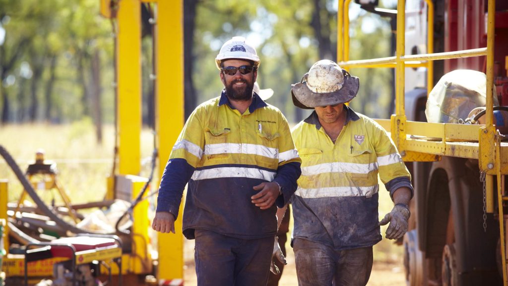Terracom's exploration drill team at Hughenden, Queensland.