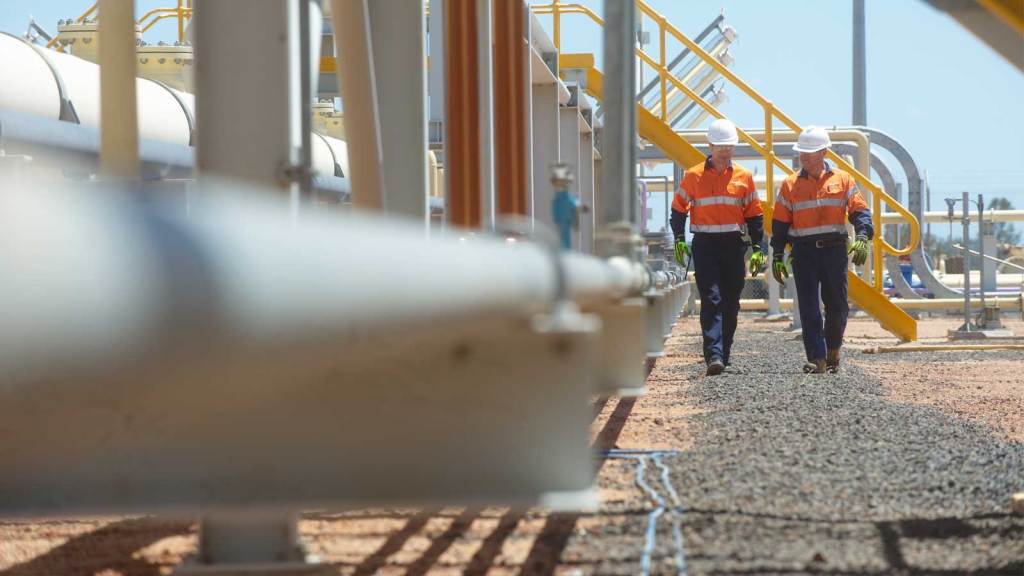 An Arrow Energy gas facility in the Surat Basin (image Arrow Energy).