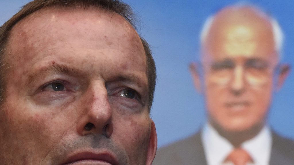 in his memoir 'A Bigger Picture', Malcolm Turnbull says the prime minister he deposed, Tony Abbott, was not only unpopular with the electorate, 'he was crazy'. (Photo: AAP Image/Lukas Coch) 