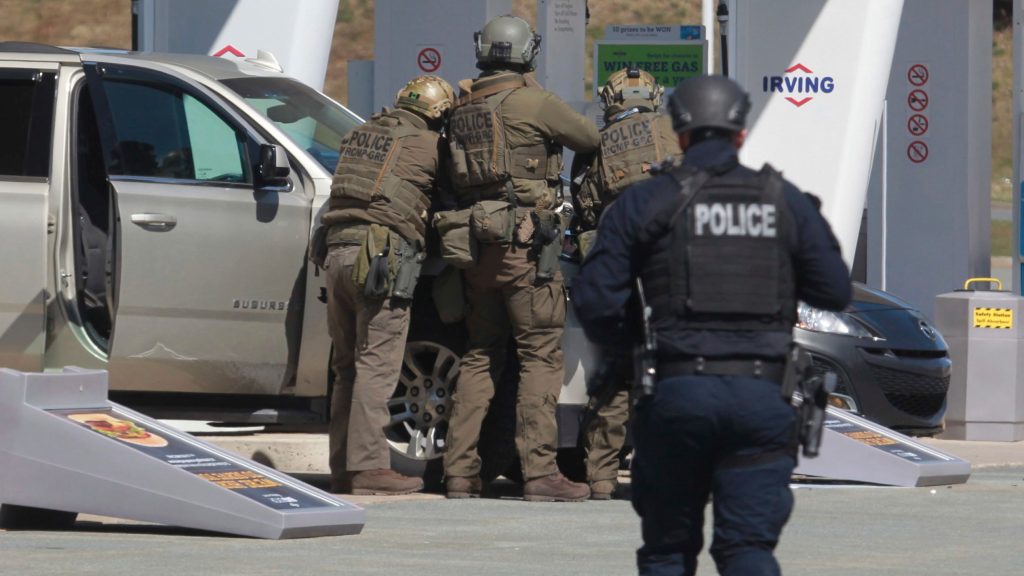 Thumbnail for Gunman posing as police officer shoots 17 in Canada rampage
