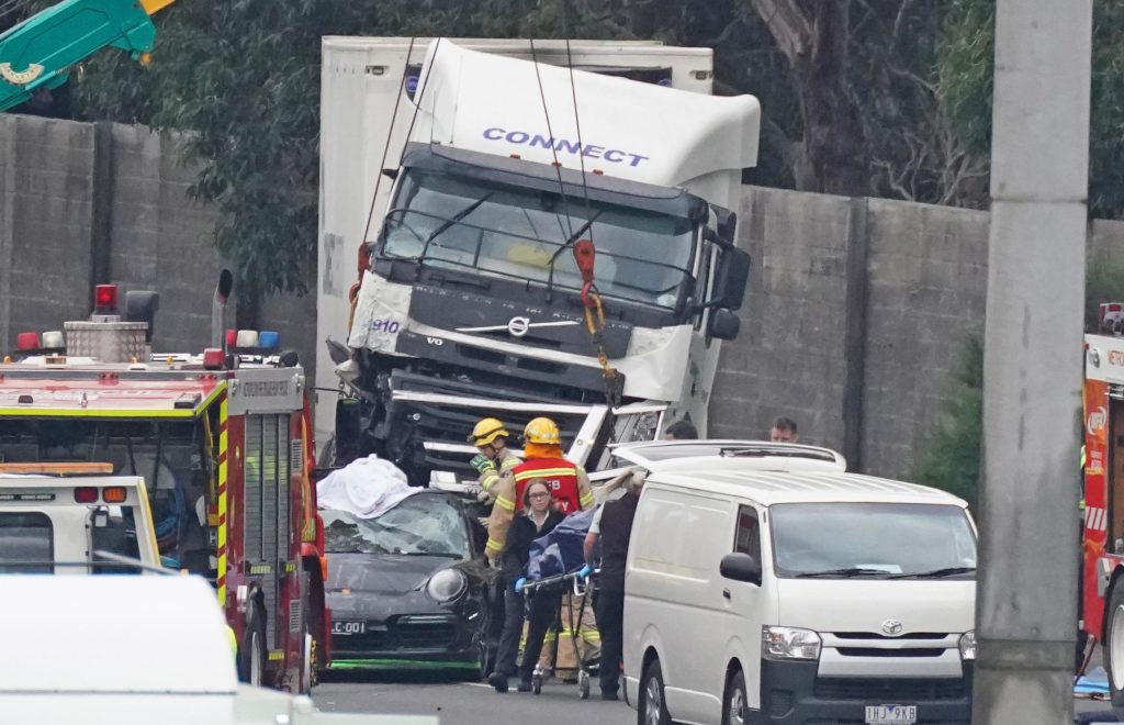 Thumbnail for Four police officers die in Melbourne freeway horror, man who fled arrested