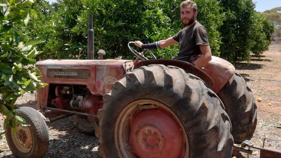 Jan Spacek has been travelling around Australia and working on farms since late last year.

Supplied