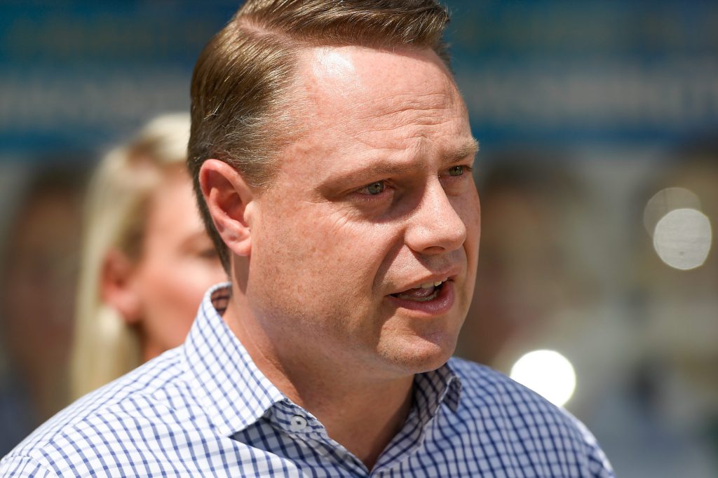 Brisbane City Council Lord Mayor Adrian Schrinner. (Photo: AAP Image/Albert Perez) 