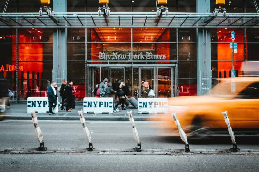 Brands such as the New York Times have become trusted sources during the pandemic (Stephan Valentin, Unspash)