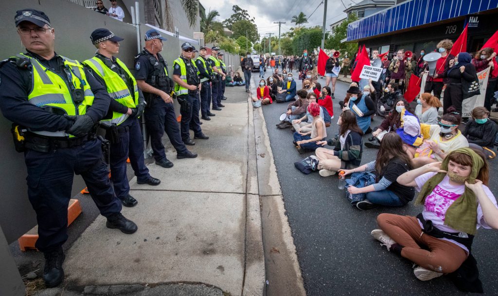 Thumbnail for Dozens arrested as Brisbane asylum-seeker protest rolls on