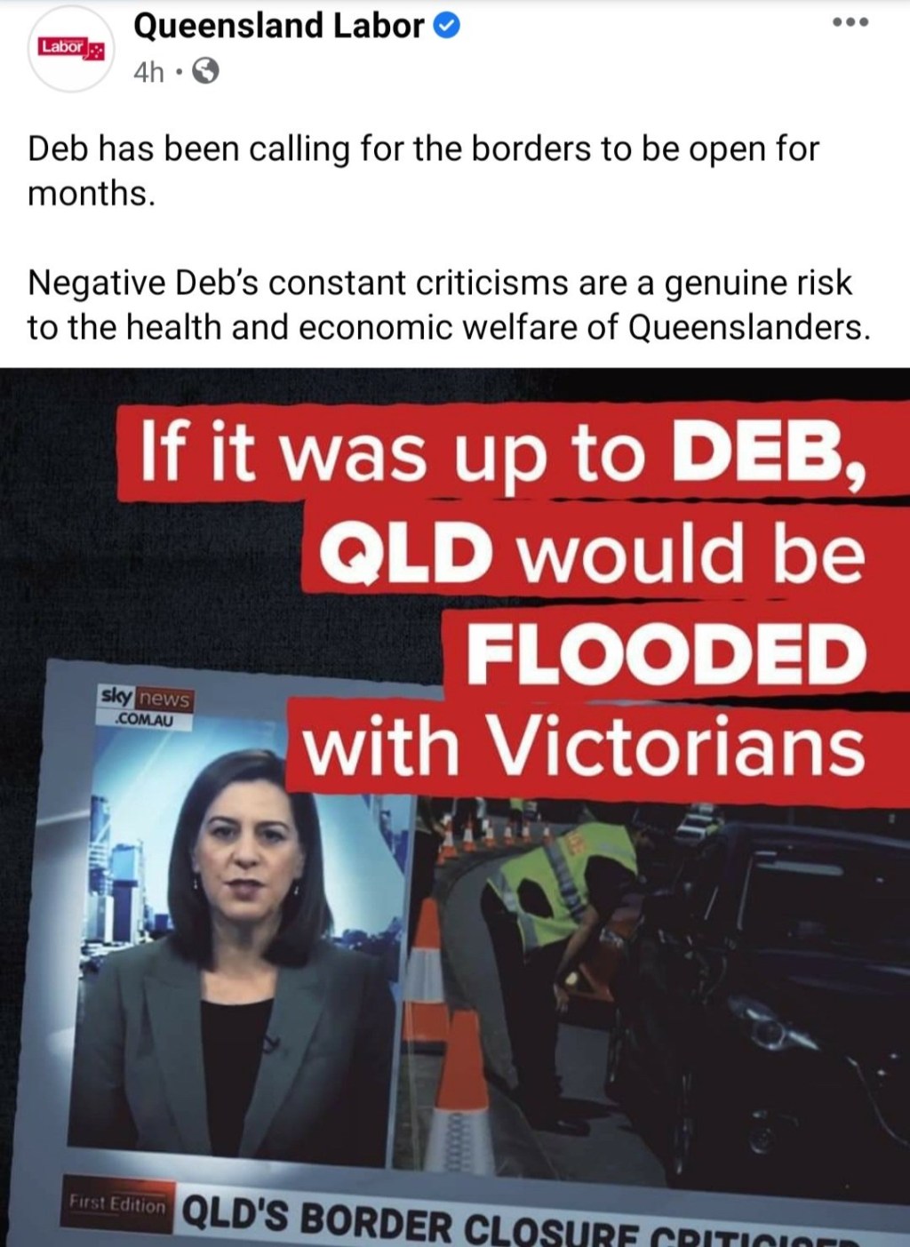 A Queensland Labor tweet, since deleted.