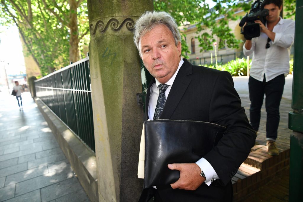 Peter Foster leaves the Sydney Central Local Court in October 2018. (Photo: AAP Image/Joel Carrett) 