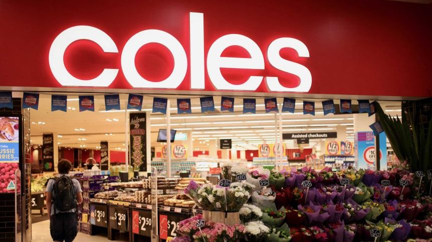 Coles' revenue hit $22 billion for first six months of financial year. (Image: AAP)