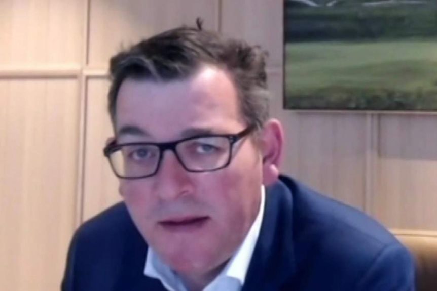 Victorian Premier Daniel Andrews is showing the effects of his gruelling daily grilling. (Photo: ABC)