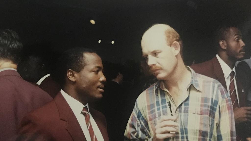 Jim Tucker with legendary West Indies batsman Brian Lara. (Photo: Supplied)
