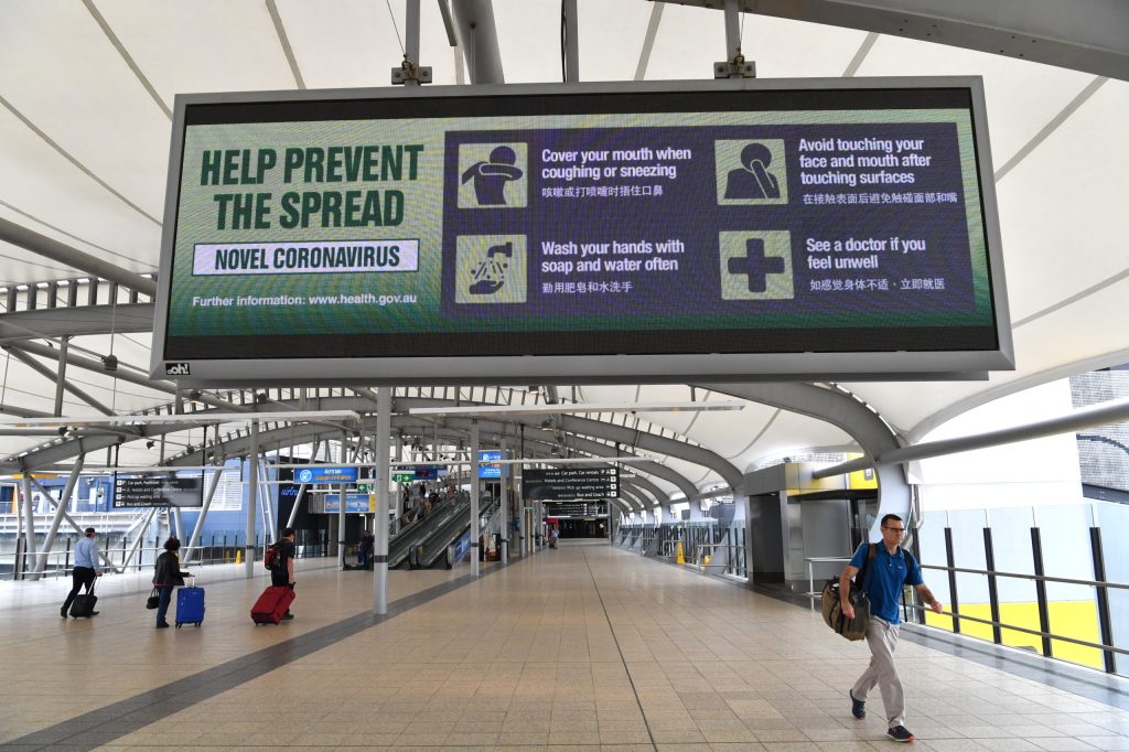 Thumbnail for Man with COVID arrested at airport trying to sneak into Queensland