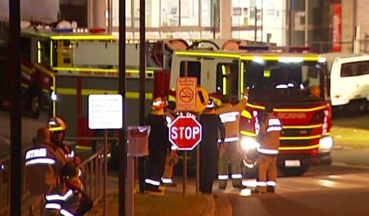 Fire crews at the Arthur Gorrie Correctional Centre where numerous blazes have been lit by inmates over the past 24 hours (Photo: ABC).