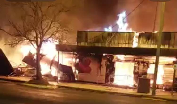 Thumbnail for Border bubble town ‘gutted’ as butcher, supermarket burn
