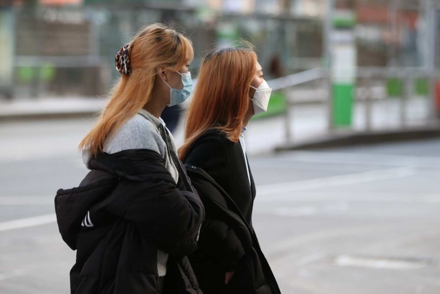 The 14-day daily case averages have dropped again in Victoria.(ABC News: Simon Winter)