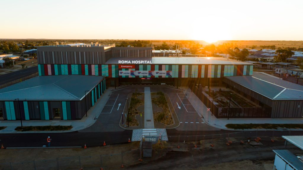 The new Roma Hospital due to be officially opened after the State election. (Photo: Supplied).