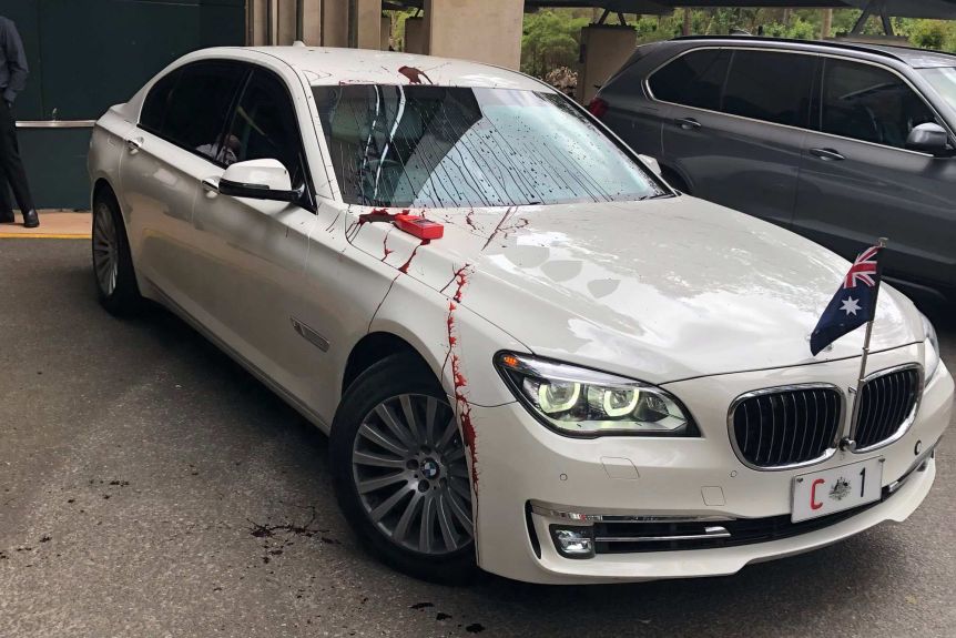 Thumbnail for Morrison attacked, car vandalised in UQ refugee protests
