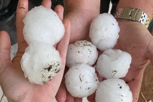 Thumbnail for Southeast mops up after giant hail, thousands without power
