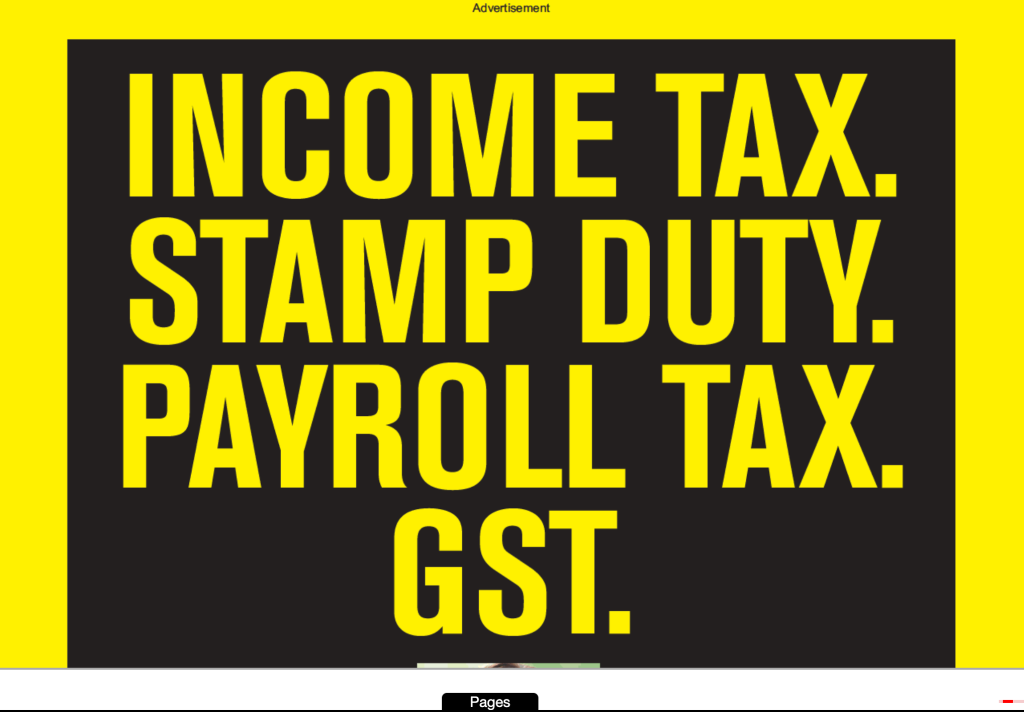 Clive Palmer's United Australia Party is running ads in Rupert Murdoch's The Courier-Mail.