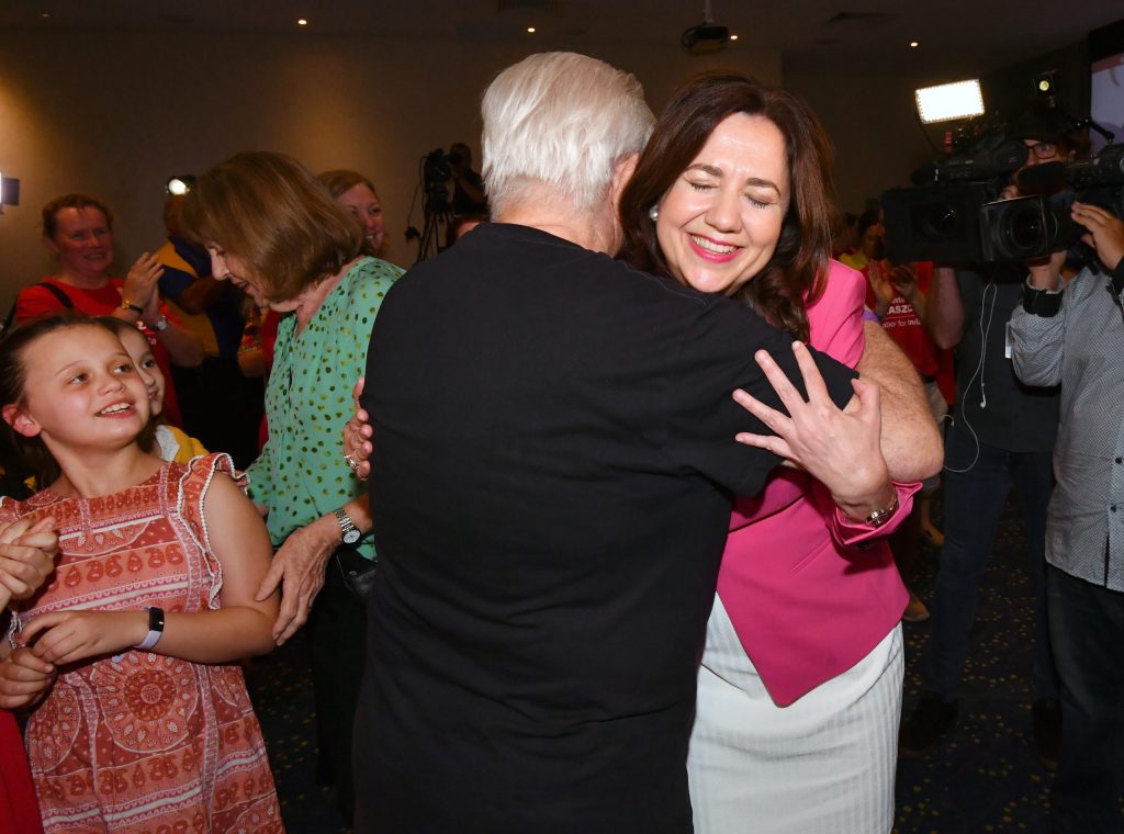 Thumbnail for Hugs, smiles then straight back to business for our third-term Premier