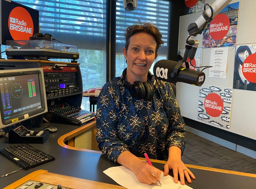 Not so scary: Columnist Rebecca Levingston at her day job - as Mornings host on ABC Radio Brisbane. So why won't politicians answer her questions? (Photo: ABC)