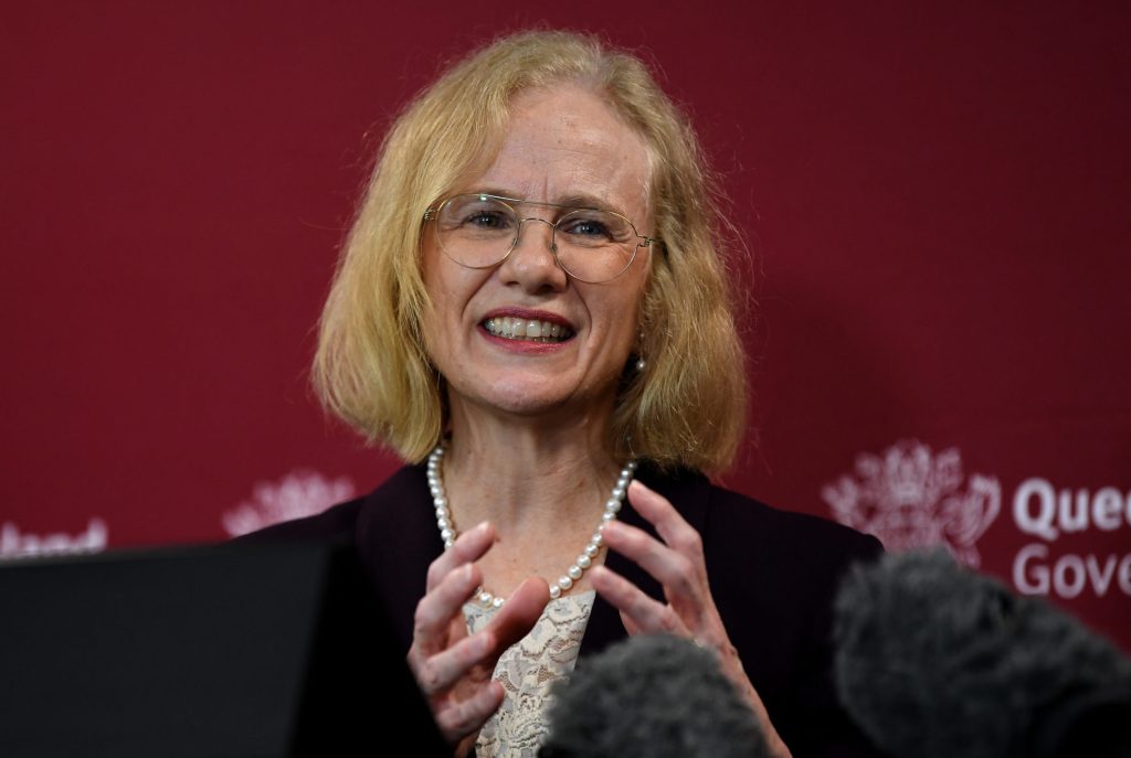 Queensland Chief Health officer Dr Jeannette Young. (Photo: AAP Image/Dan Peled) 