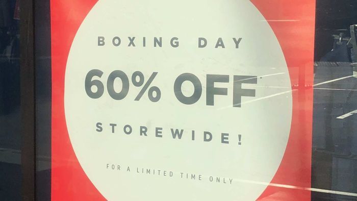 The NRA says while many Australians will flock to shops on Boxing Day in search of bargains, the nation's online spend will hit $930 million on the day. Photo: ABC