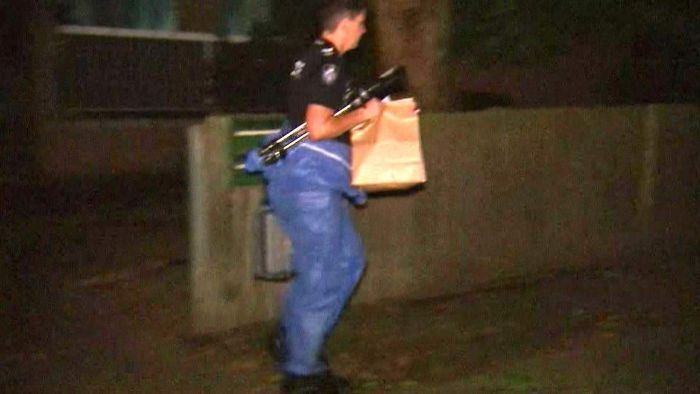 Forensic police collected evidence from the Northgate home overnight. (Photo: ABC)