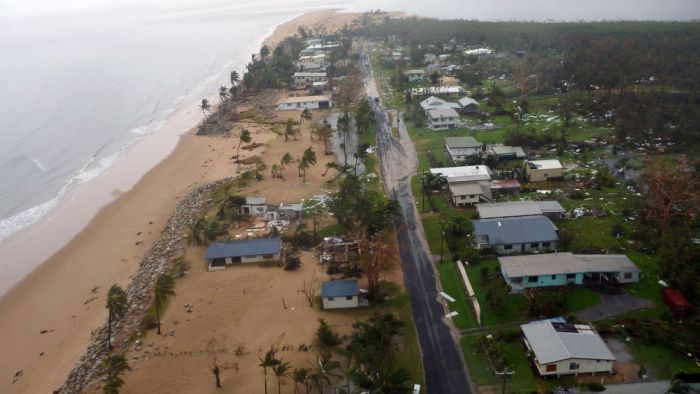 The street along the foreshore of Tully Heads at the mouth of the Tully River was devastated by the storm surge whipped up by Cyclone Yasi. Photo: ABC