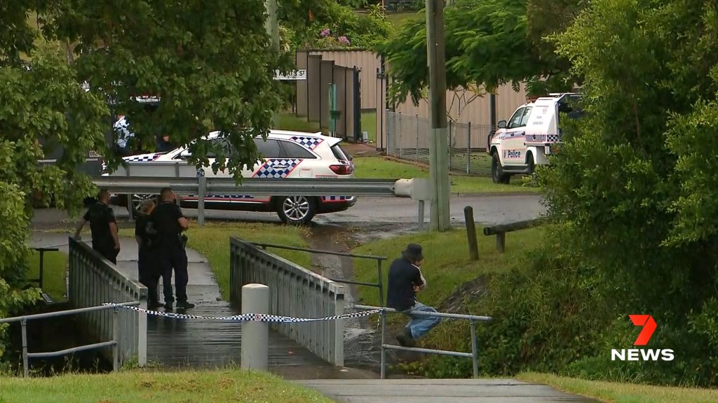 The scene near Banoon railway station. Photo: Seven Network