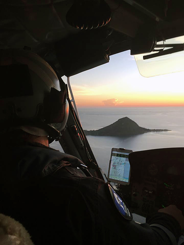 A helicopter retrieval in the Torres Strait. (AAP Image/Facebook, Queensland Ambulance Service) 
