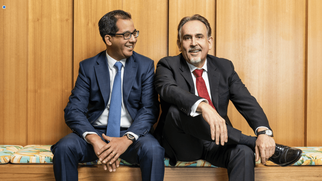 Technology One chief executive Ed Chung and founder Adrian Di Marco