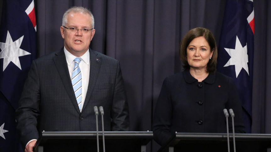 Liberal MP Sarah Henderson with Prime Minister Scott Morrison