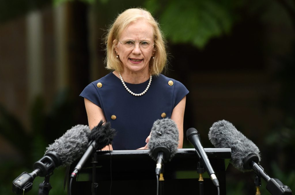 Queensland Chief Health Officer Jeannette Young. (AAP Image/Darren England) 