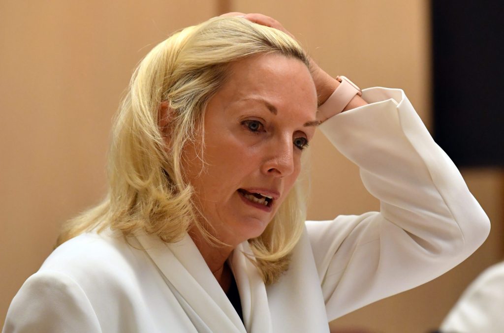 Former Australia Post CEO Christine Holgate says she became "road kill" for the Prime Minister. (AAP Image/Mick Tsikas) 