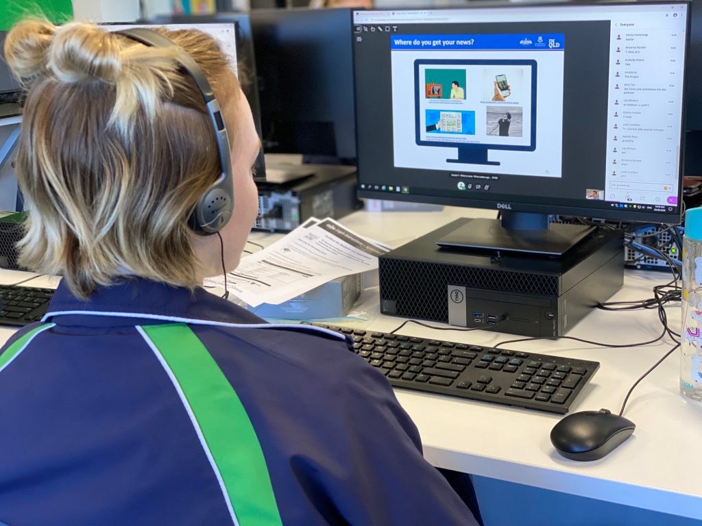 A Gold Coast student and member of the InQueensland Media Academy at work.