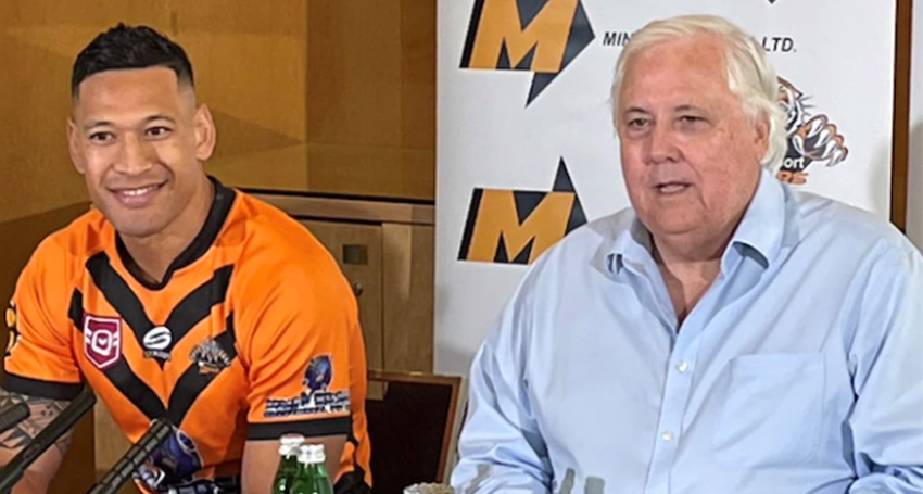 Thumbnail for No regrets: Clive Palmer bankrolls Israel Folau’s league comeback plans