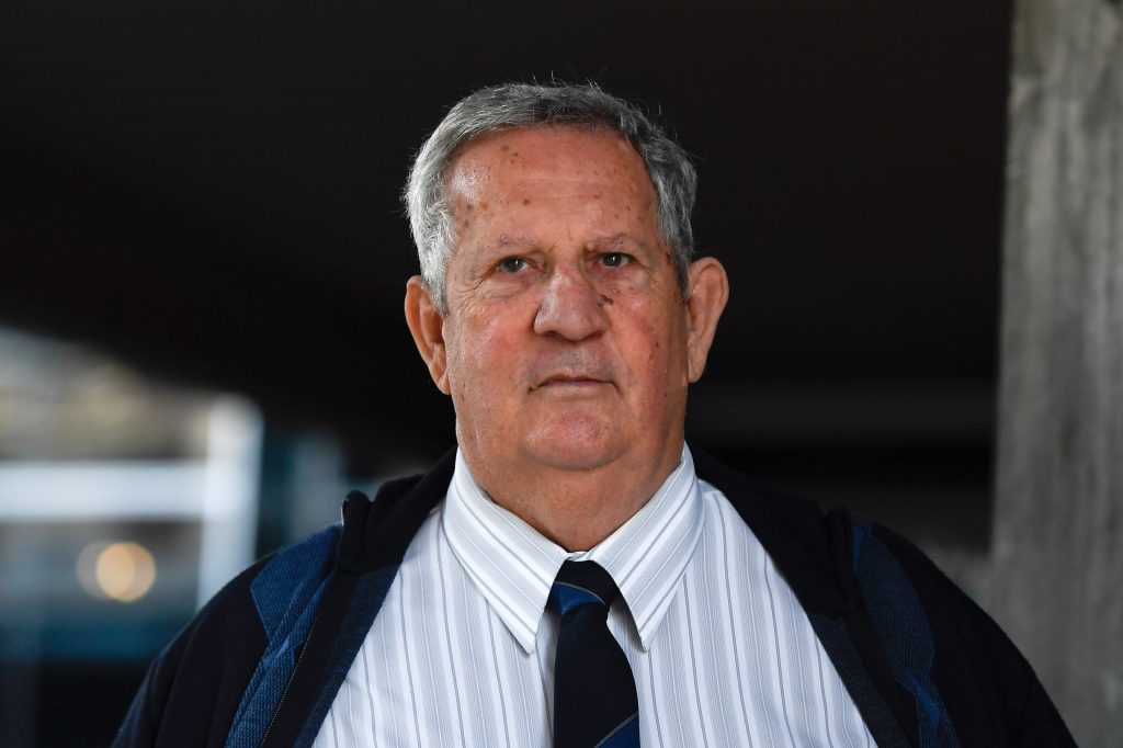 Hunter Nicol departs the Coroners Court after a pre-inquest conference into the 1973 Whiskey Au Go-Go nightclub fire deaths. (AAP Image/Albert Perez)