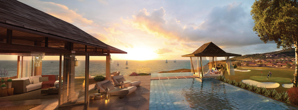 An artist impression of one of the Great Keppel devlopments at Clam Bay
