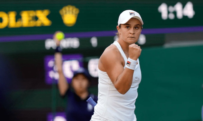 Ash Barty will play fellow Australian Ajla Tomljanovich for a place in the Wimbledon women's semi-finals (Photo: ABC)