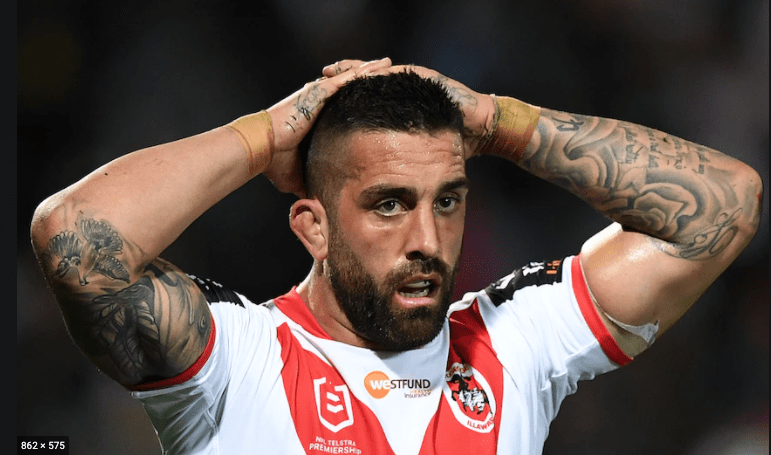 NRL star Paul Vaughan was sacked from his lucrative contract with St George after hosting an illegal party at his home for more than 10 team-mates, in direct contravention of the COVID protocols (Image: ABC)