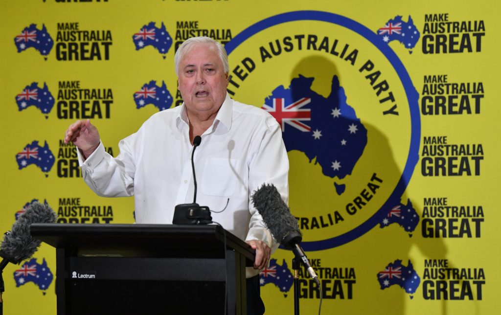 Clive Palmer will no longer have a party registered to run in Queensland elections.(AAP Image/Darren England)