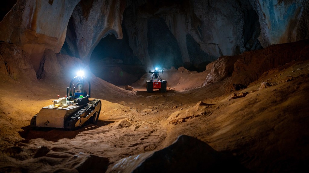 Thumbnail for Flying high underground: Brisbane’s driving, walking robots battle for $2m prize
