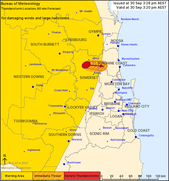 Thumbnail for Large hail, strong winds: Storms bear down on SEQ
