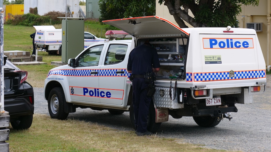 Police attend the Mackay house where a group of youths ingested substance that have left one dead and three others in hospital (Photo: ABC)