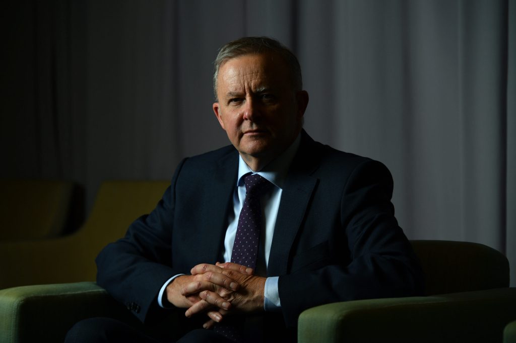 Leader of the Opposition Anthony Albanese says he would like to emulate Bob Hawke as PM. (AAP Image/Mick Tsikas)