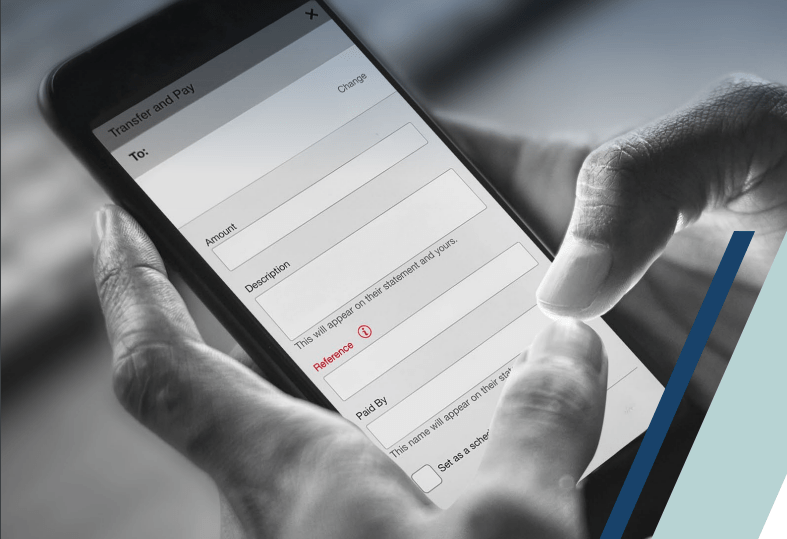 The "reference field" for electronic bank transfers is being used by some criminals to harass of threaten victims of domestic violence when payments are being sent. (Photo: Austrac)