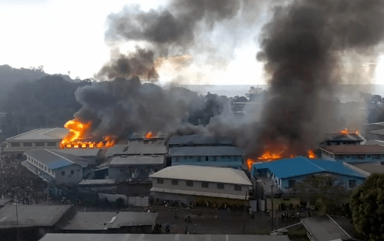 Australia has moved quickly to step in as Pacific policeman in strife-torn Solomon Islands. [Job Rongo'au Fudo/ZFM Radio via AFP]