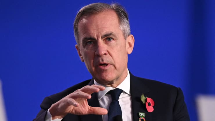 Mark Carney, the former Bank of England governor and now the UN special envoy for climate action and finance, attends the opening of Finance Day at the COP26 UN Climate Summit in Glasgow.